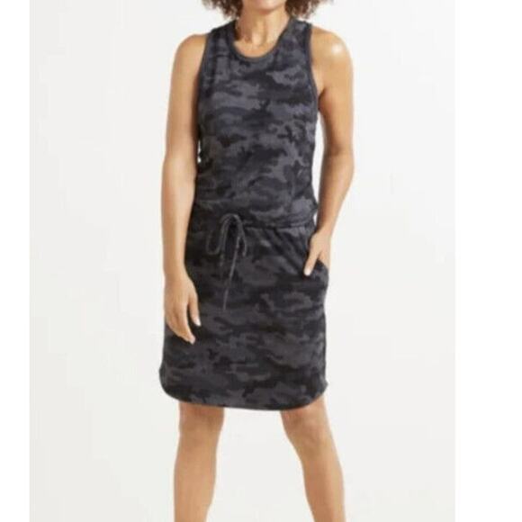 Sundry Evereve Weekender Camo Racerback Tank Dress Drawstring Waist XL - Picture 1 of 8